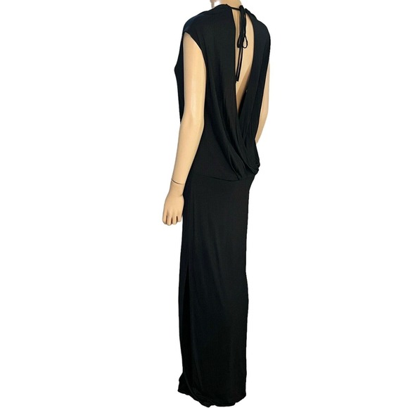 Haute Hippie Modal Jersey Maxi Dress Tied Open Back - Picture 7 of 10